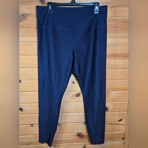 Athleta Elation Sheen Tight Leggings Navy Blue XL High Rise 7/8 Length Stretch
